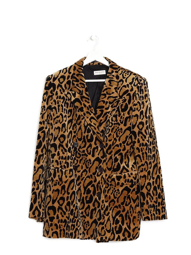 DRIES VAN NOTEN Leopard Print Blazer