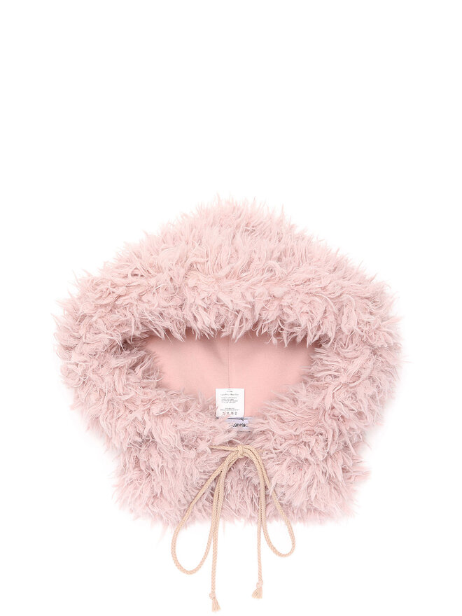Ruslan Baginskiy Faux Fur Hood in Pink