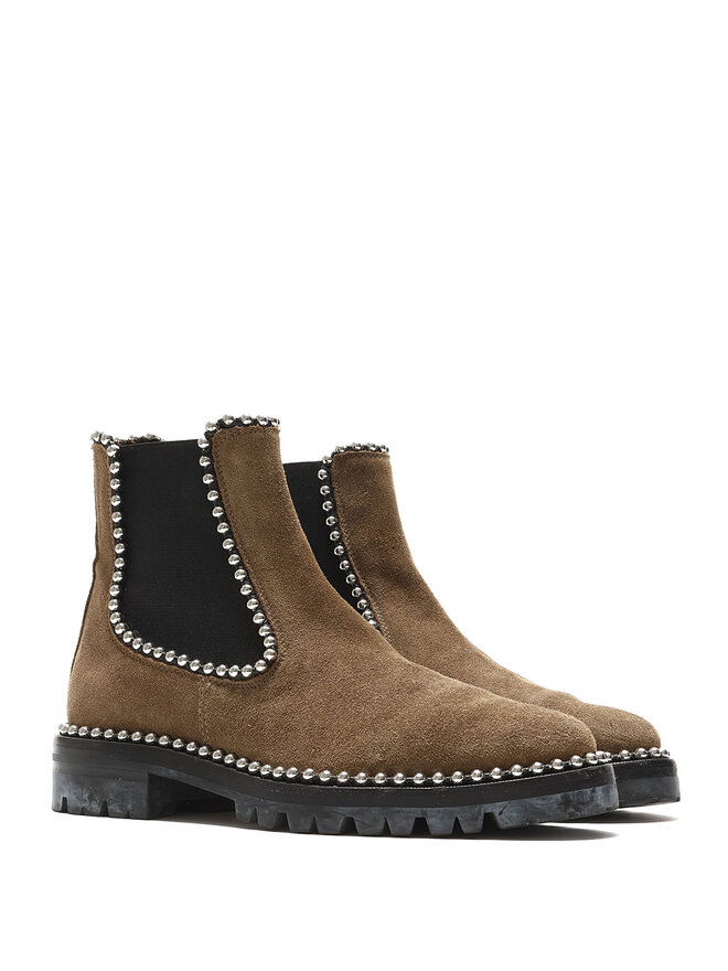 ALEXANDER WANG Bottes Chelsea en Suède avec Clous ALEXANDER WANG Bottes Chelsea en Suède avec Clous