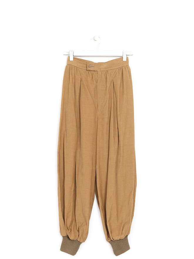 Yves Saint Laurent Rive Gauche High Rise Corduroy Trousers
