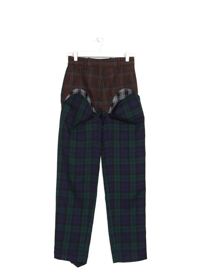 Y/PROJECT Plaid Wool Trousers