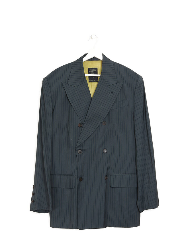 Jean Paul Gaultier Homme Jean Paul Gaultier Grey Striped Blazer