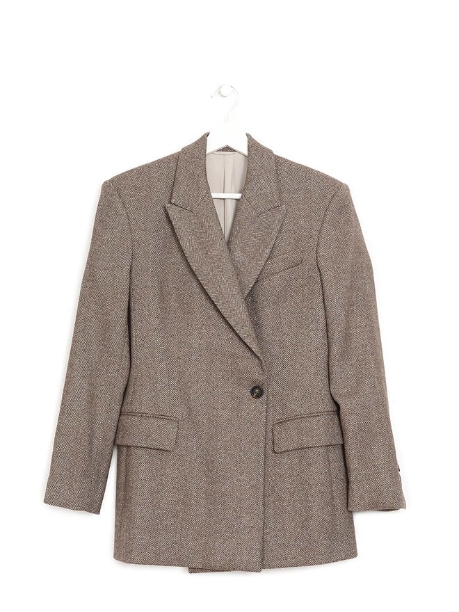 BRUNELLO CUCINELLI Herringbone Chevron Blazer