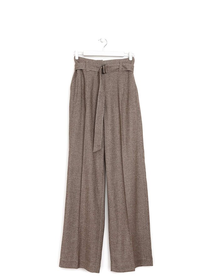 BRUNELLO CUCINELLI Pantalon en laine à chevrons BRUNELLO CUCINELLI Pantalon en laine à chevrons