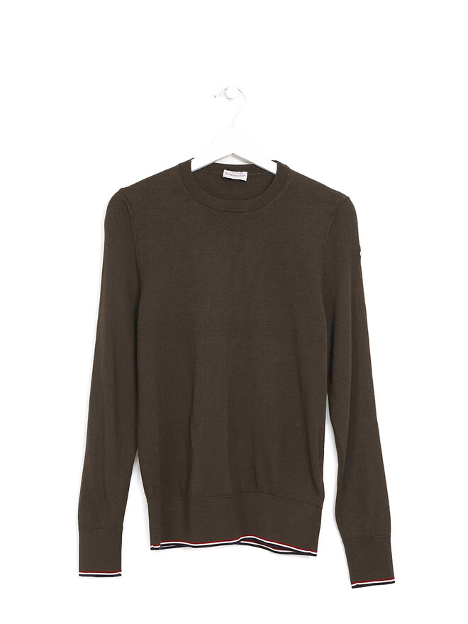 MONCLER Pull en laine vierge verte MONCLER Pull en laine vierge verte