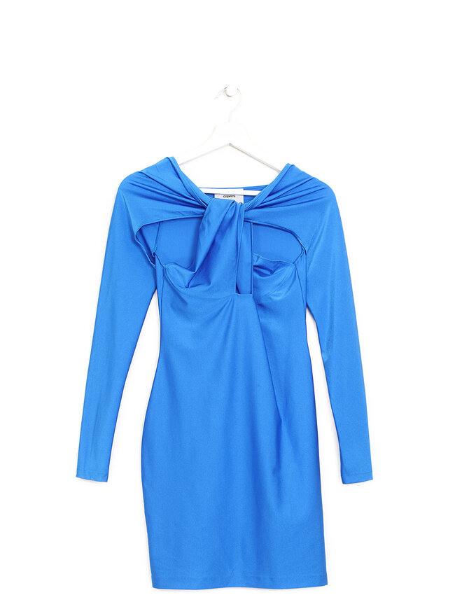 Coperni Robe Mini Torsadée Bleue Coperni Robe Mini Torsadée Bleue