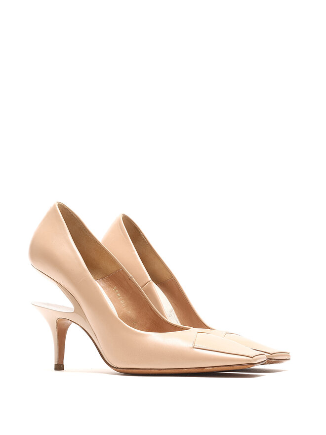 Maison Margiela Escarpins en Cuir à Bout Carré
