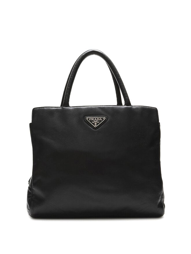PRADA Vintage Black Leather Satchel