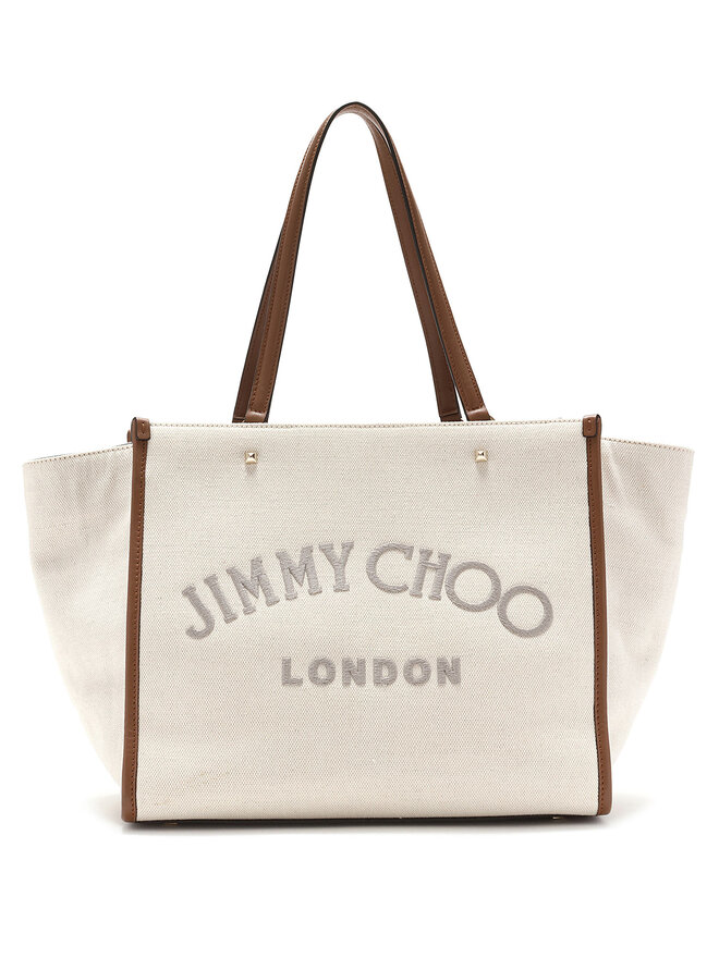 JIMMY CHOO Avenue M Tote Canvas Shopping Bag