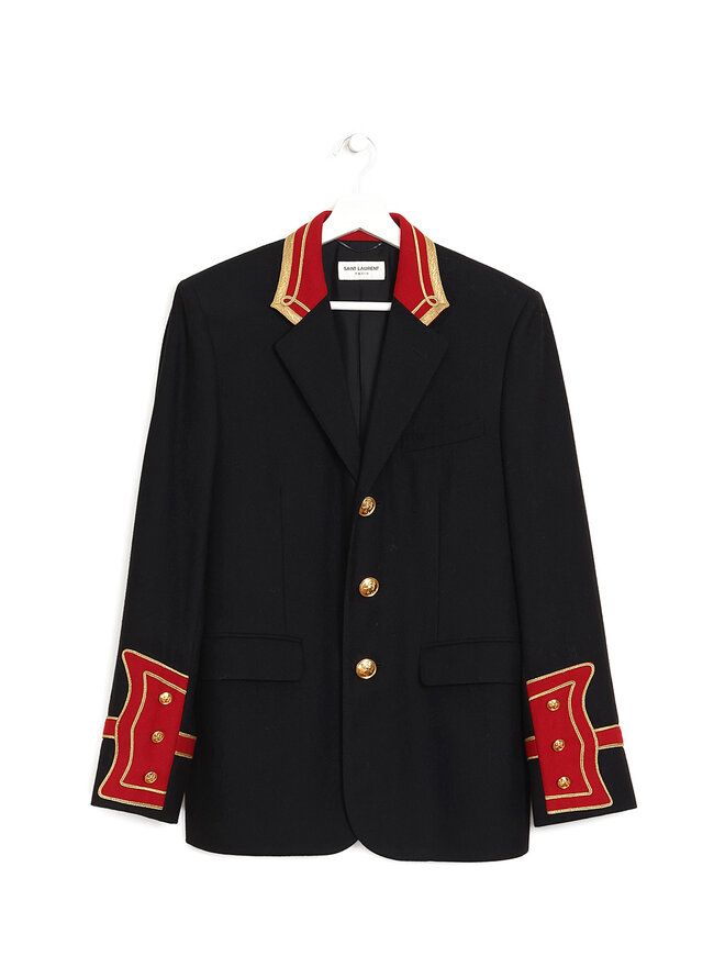 SAINT LAURENT Veston Style Militaire Laine