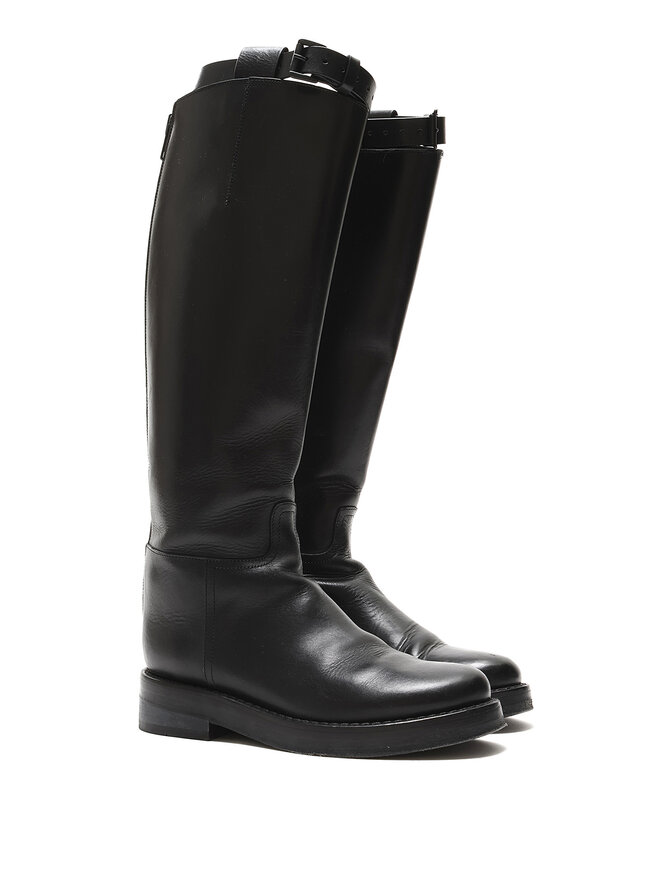 ANN DEMEULEMEESTER Leather Knee-High Boots