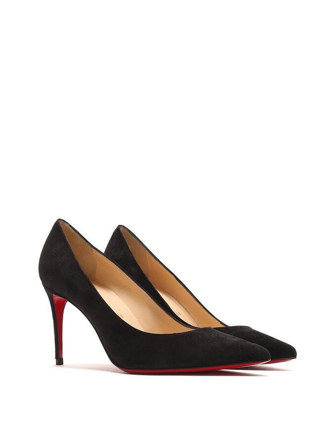 Christian Louboutin Black Suede Pointed Heels
