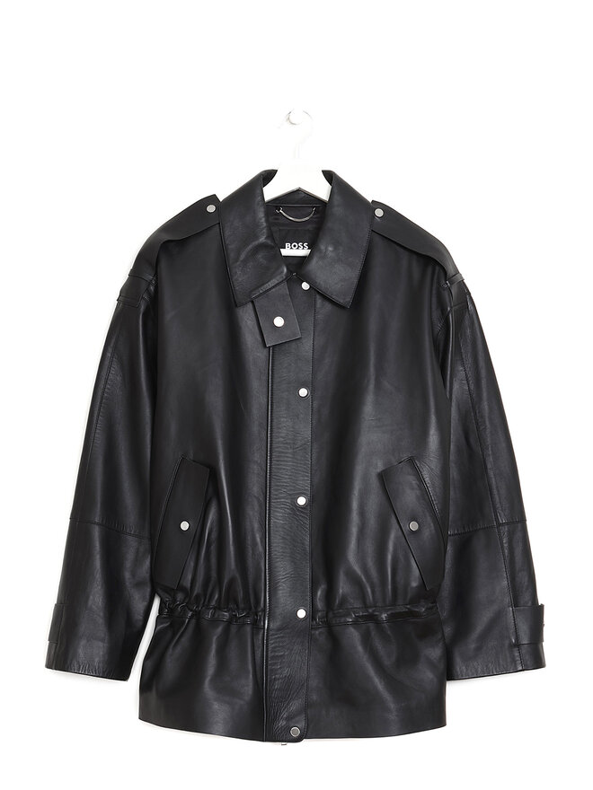 BOSS Veste en cuir Salaha