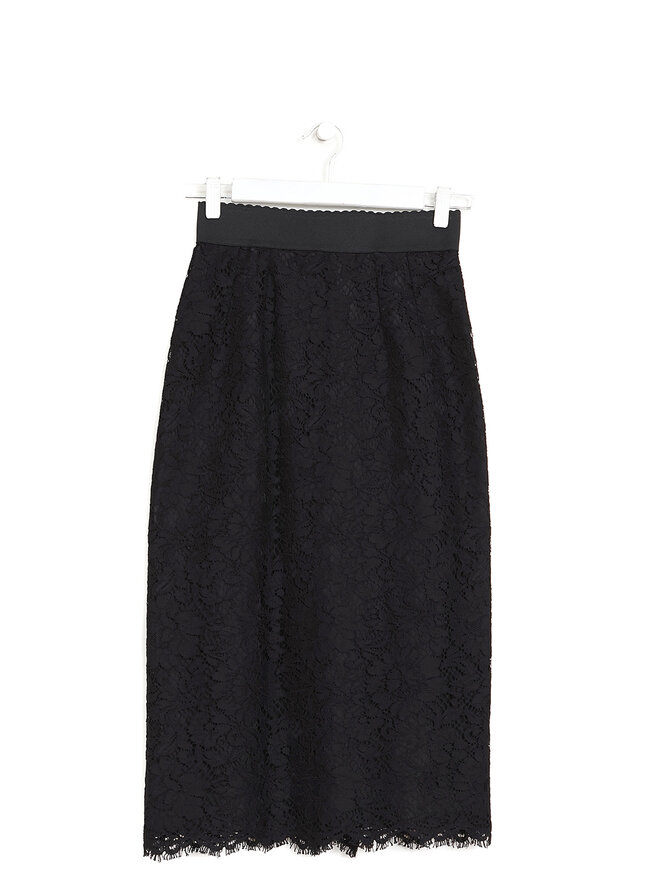 Dolce & Gabbana Floral Lace Pencil Skirt