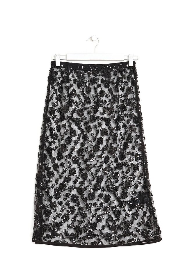 BAUM UND PFERDGARTEN Lace and Sequin Midi Skirt