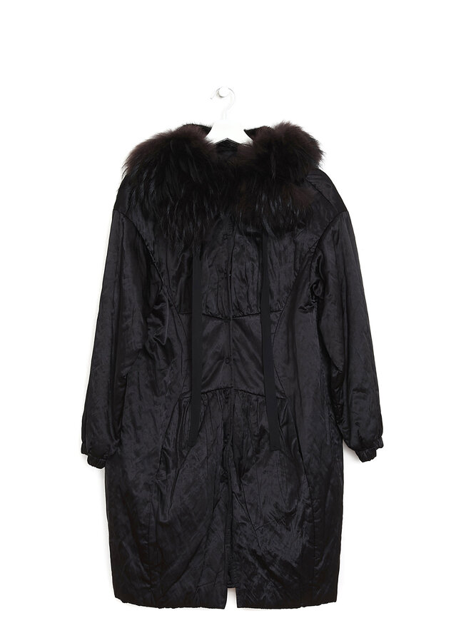 PRADA Coat with Fur Trim