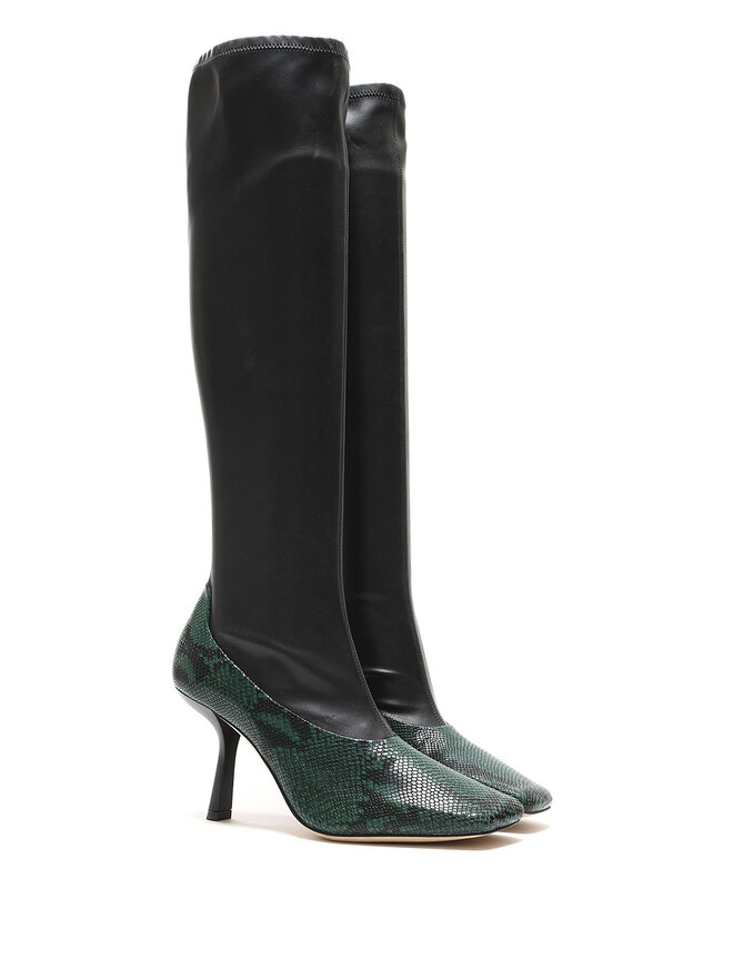 JIMMY CHOO Myka Snake-print Leather Boots