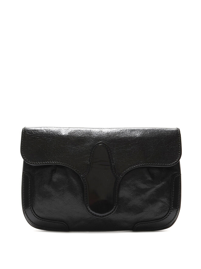 BALENCIAGA Pochette en cuir avec ferrures dorées