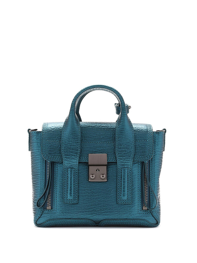 3.1 Phillip Lim Iridescent Blue Pashli Mini Satchel