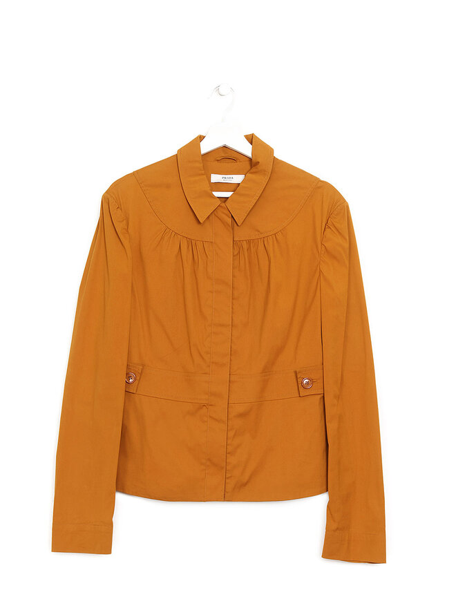 PRADA Haut Orange à Manches Longues