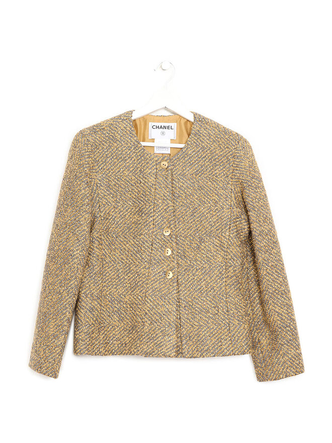CHANEL Metallic Thread Jacket