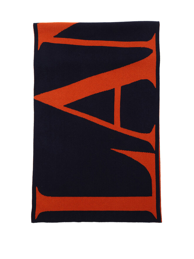 LANVIN Foulard en laine et cachemire à grandes lettres