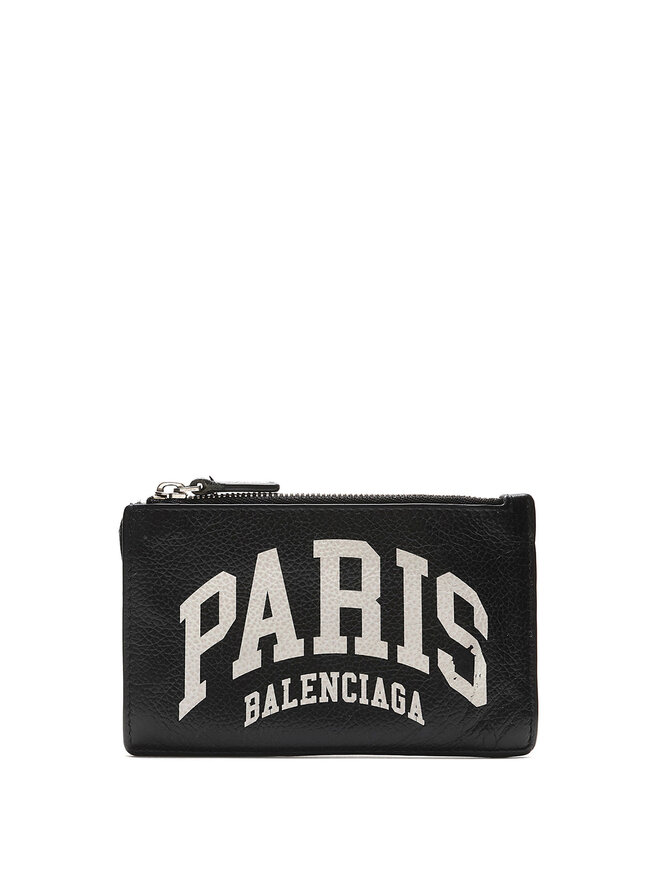 BALENCIAGA Logo Grained Leather Cardholder