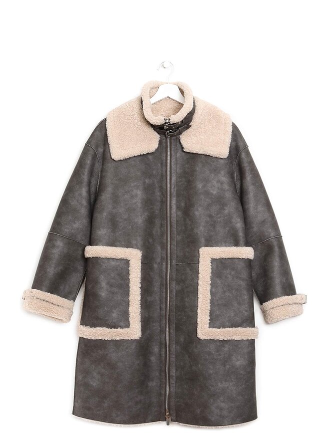 Jakke Faux Shearling Coat