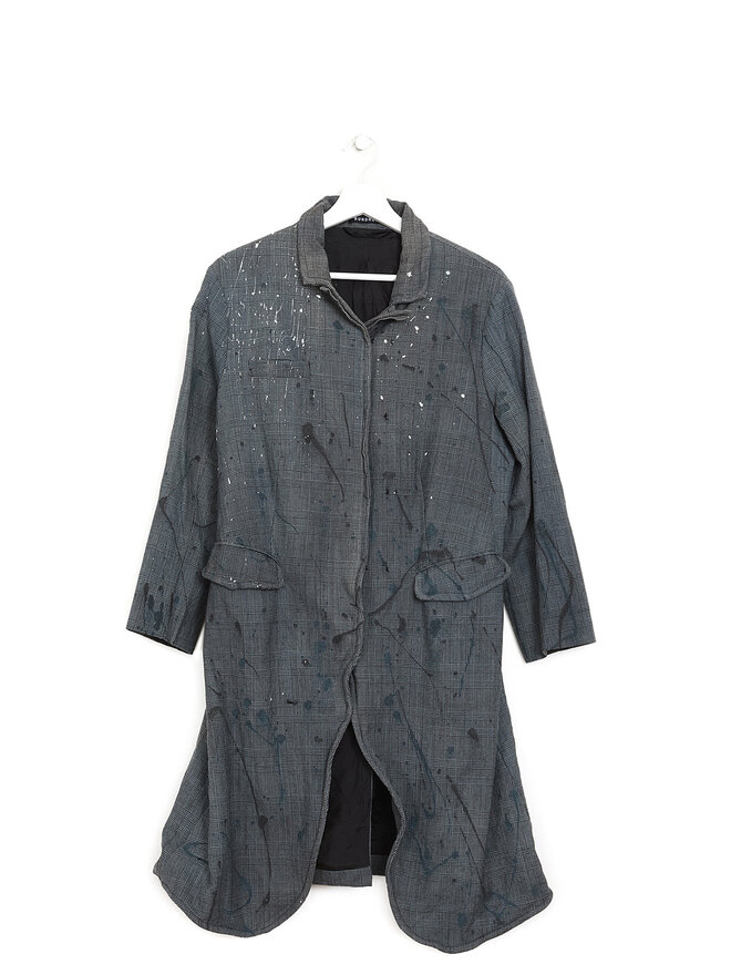 Rundholz Paint-Splattered Wool Coat