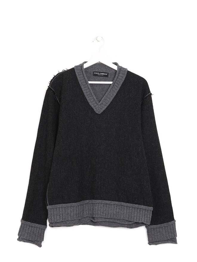 Dolce & Gabbana V-Neck Wool Sweater