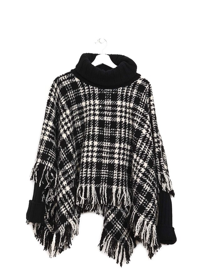 Dolce & Gabbana Pull col roulé à carreaux en laine et cachemire