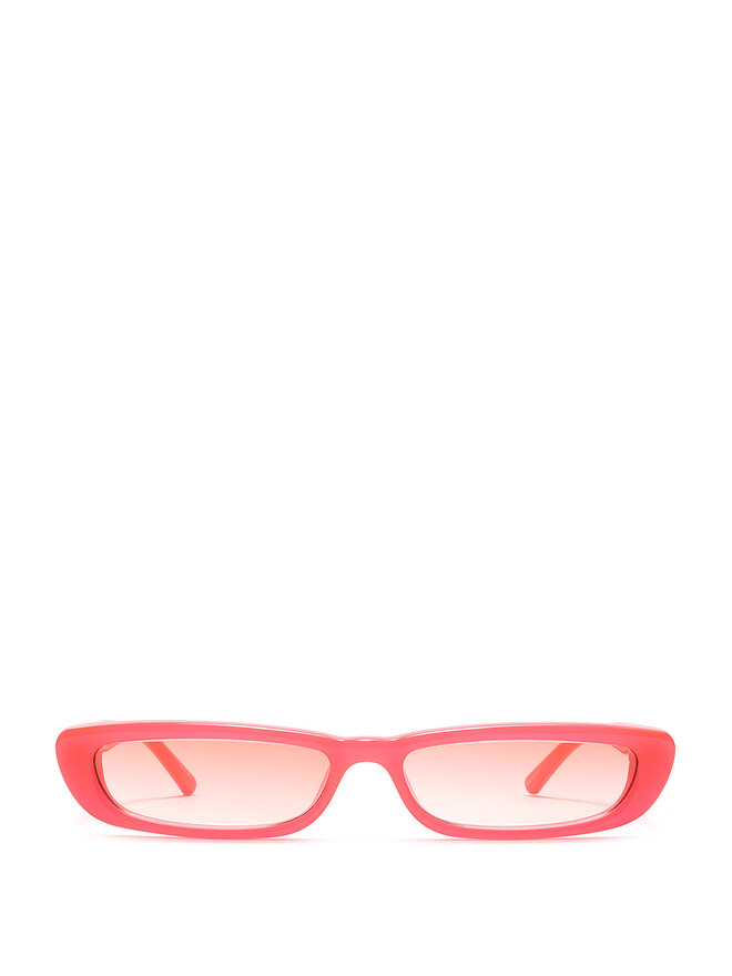 THE ATTICO X LINDA FARROW Thea Pink Rectangular Sunglasses