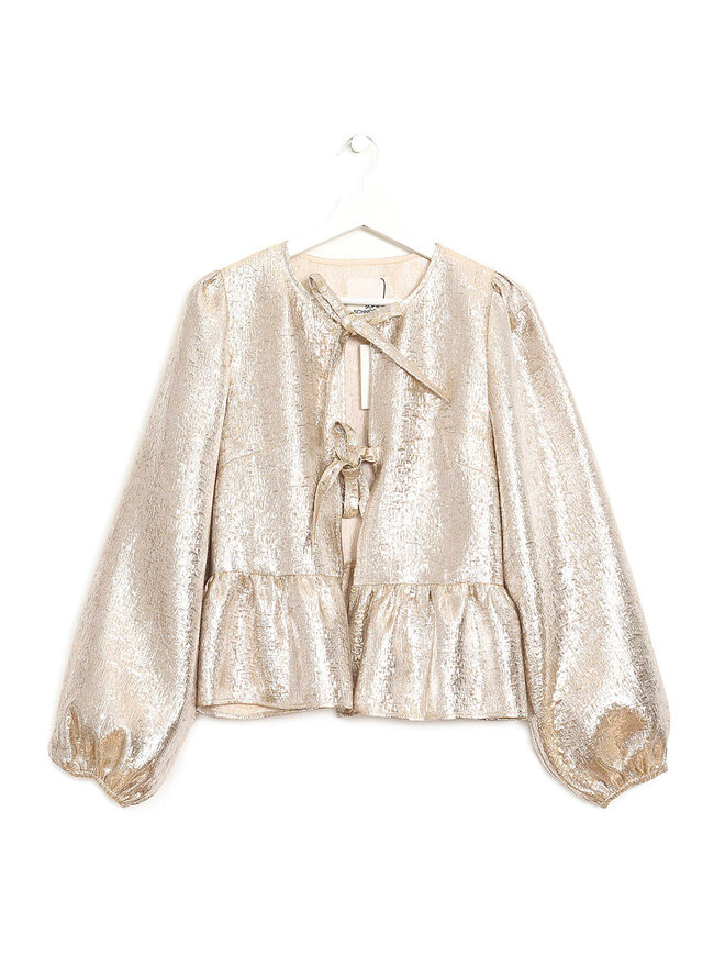 Sofie Schnoor Blouse à manches longues argentée métallisée