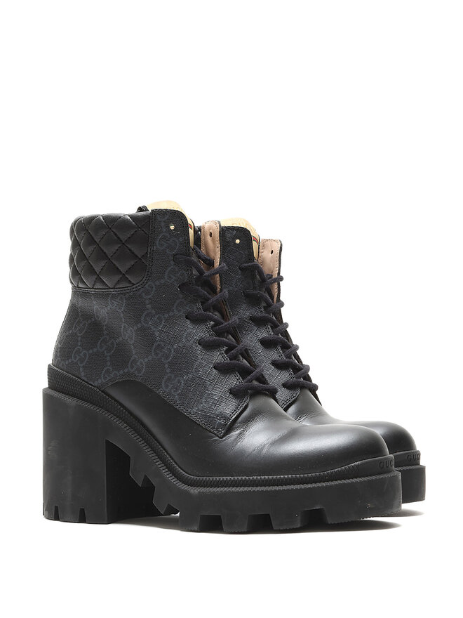 GUCCI GG Supreme Monogram Ankle Boots