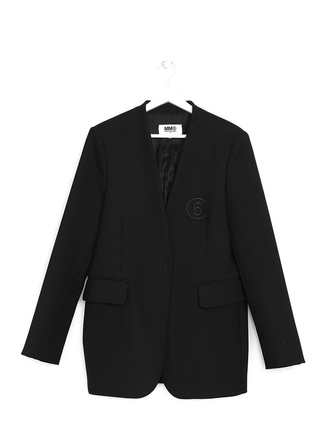 MM6 Maison Margiela Veston à Logo Ton sur Ton