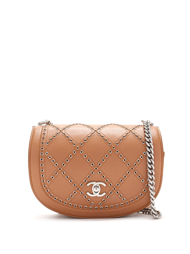 CHANEL Coco Eyelet Flap Bag