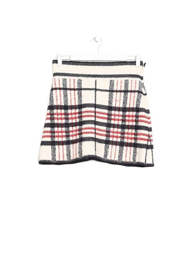 Christian Dior Plaid Knitted Mini Skirt