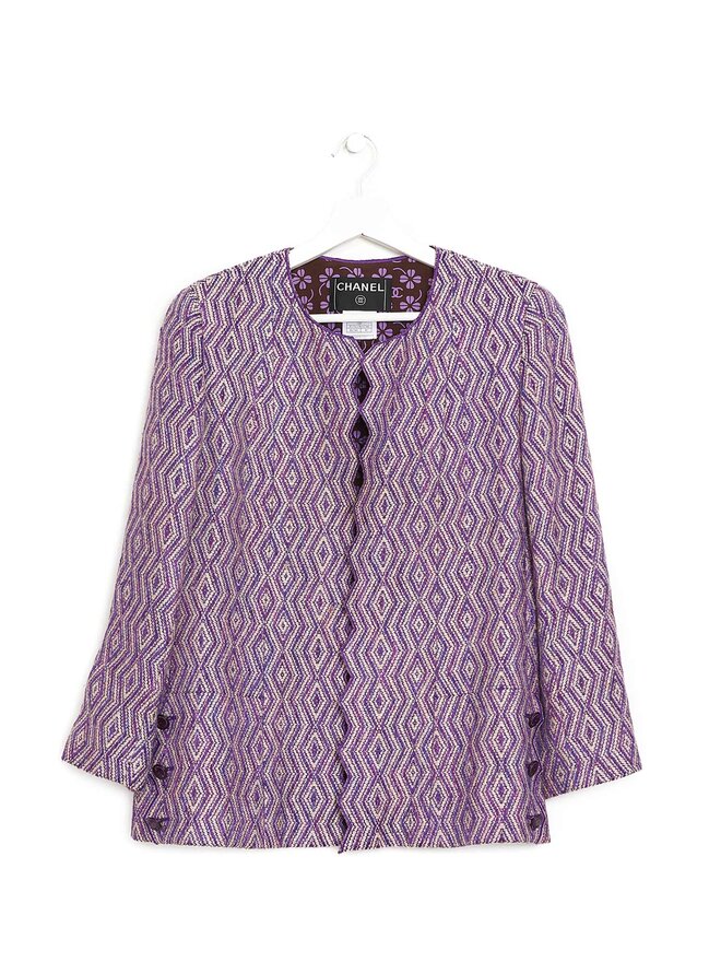 CHANEL Veston à Motif Géométrique