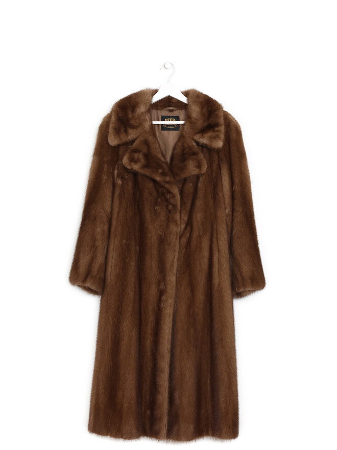 Fourrure Brown Mink Fur Coat