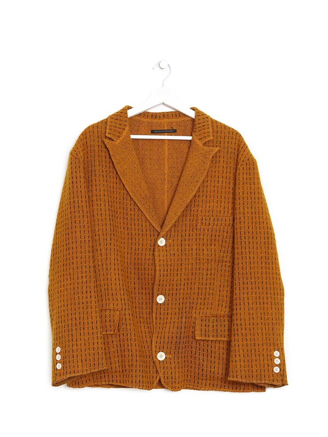Yohji Yamamoto Mustard Wool Notch Lapel Jacket