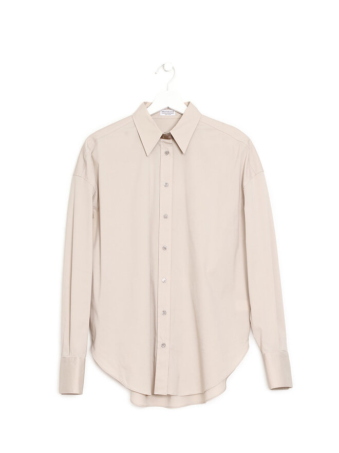 BRUNELLO CUCINELLI Chemise à Manches Longues Beige
