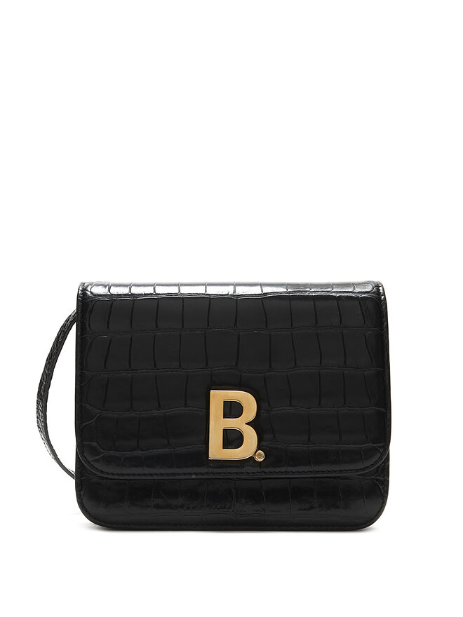 BALENCIAGA Croc-Embossed Crossbody Bag