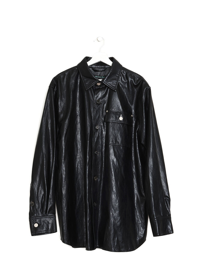 Andersson Bell  Faux Leather Shirt