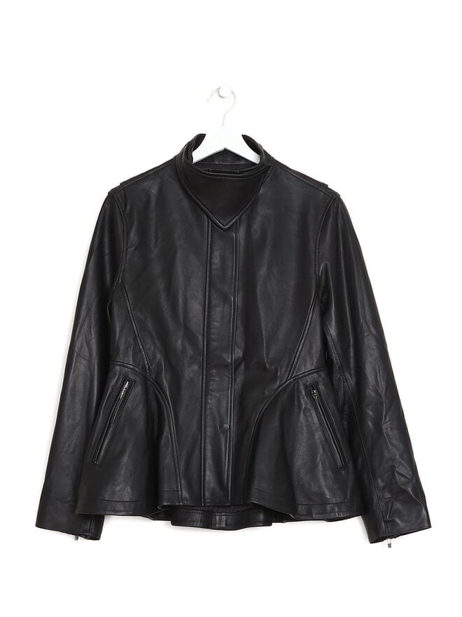 ALAÏA Black Sheepskin Leather Jacket