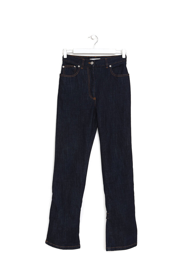JW ANDERSON Indigo Skinny Jeans with Anchor Embroidery