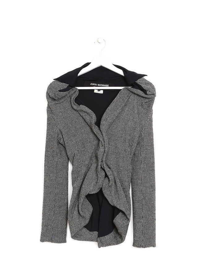JUNYA WATANABE Houndstooth Ruched Collar Blazer