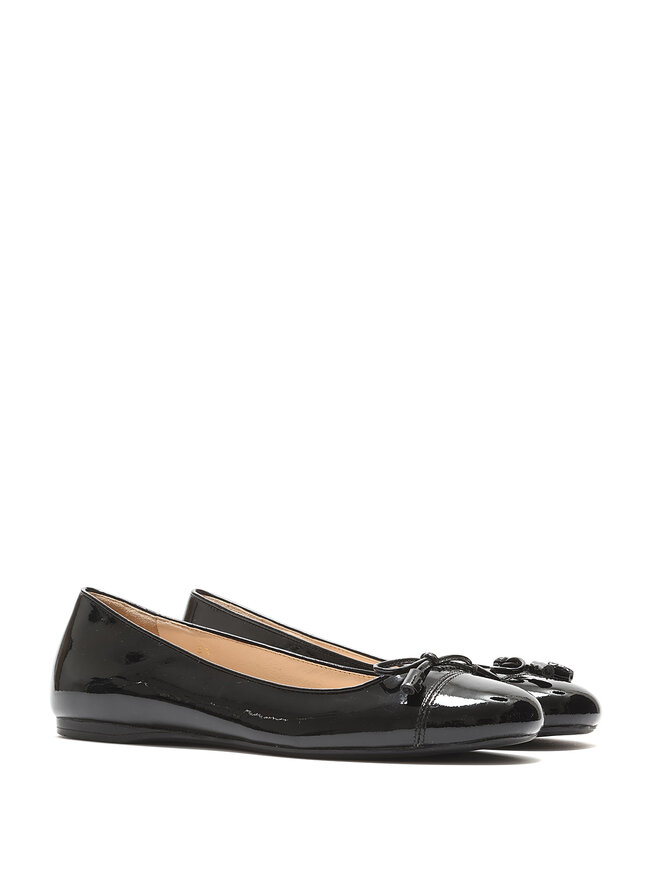 PRADA Prada Patent Leather Bow Ballet Flats