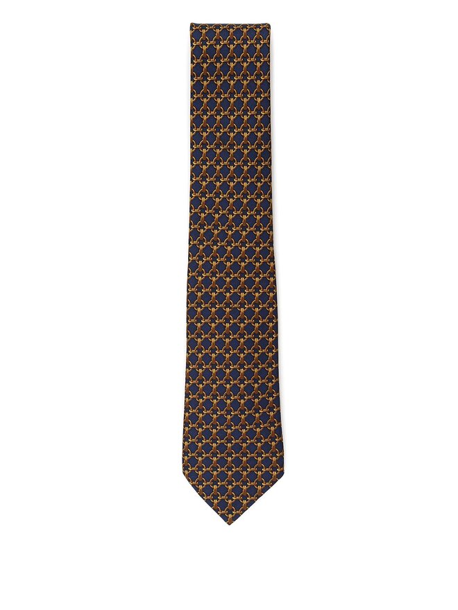 HERMÈS Chain Link Silk Tie