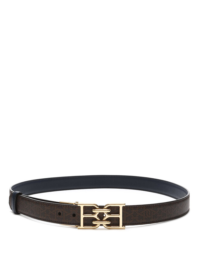 BALLY Reversible Monogram Leather Belt