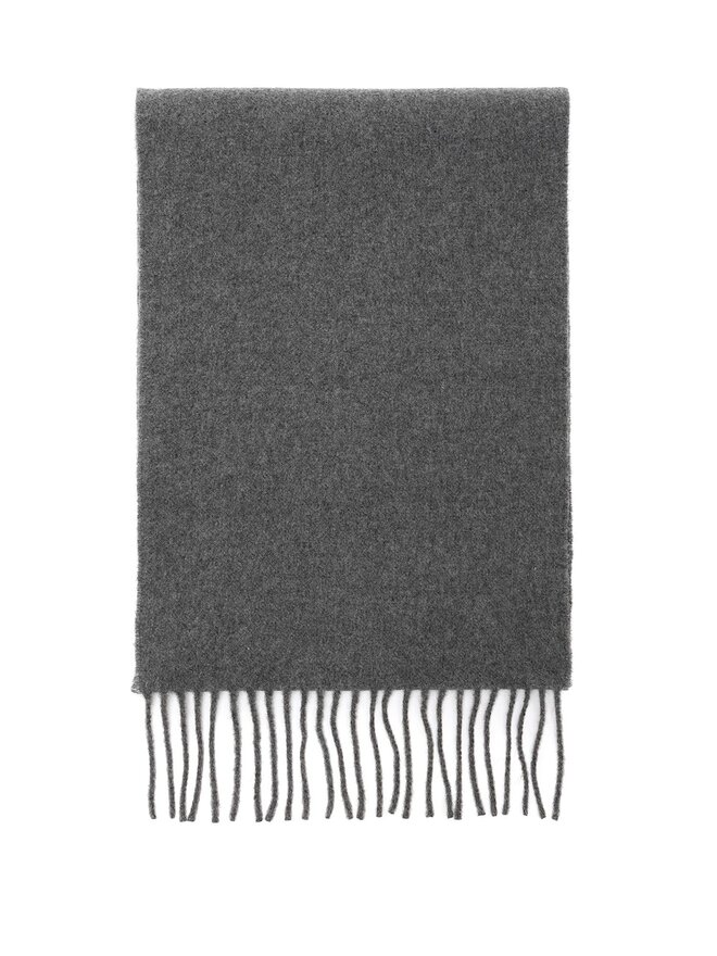 TOTEME Écharpe en Laine Vierge Gris Mélangé